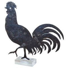 19th Century French Primitive Iron Rooster